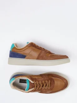 Ralph Harrison – Sneaker aus Kalbleder im Materialmix