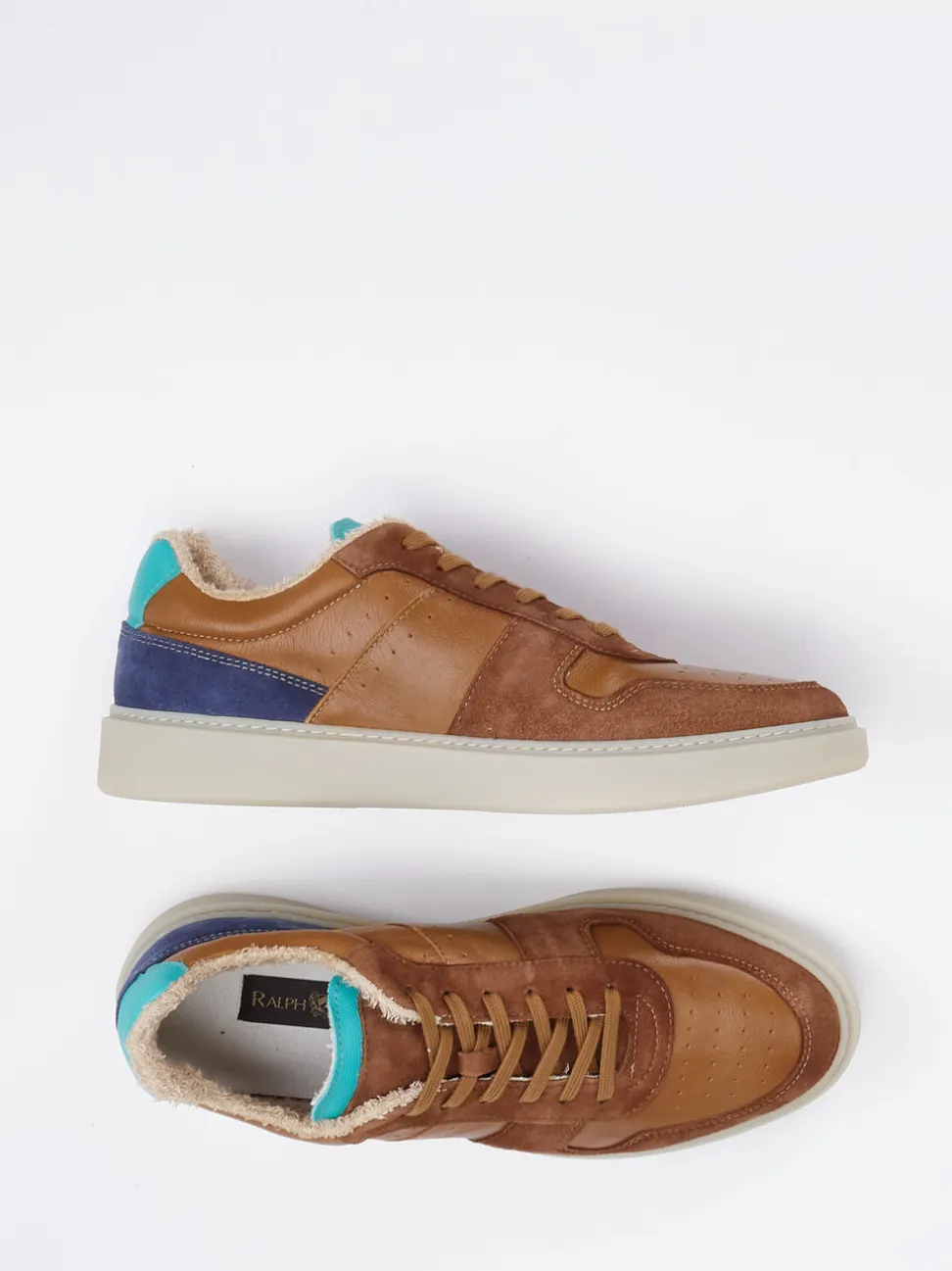 Ralph Harrison – Sneaker aus Kalbleder im Materialmix