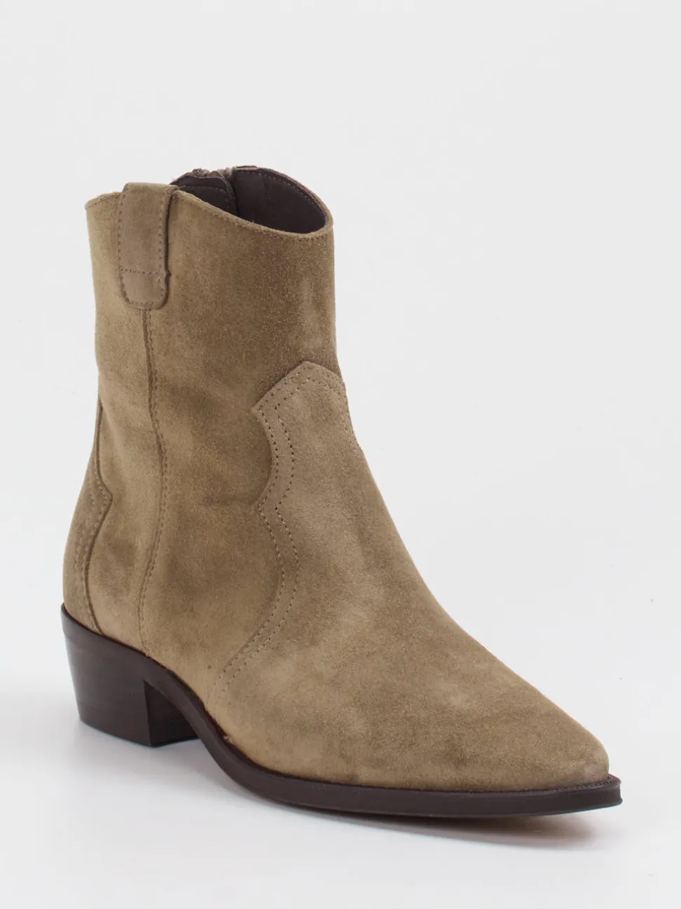 Ralph Harrison – Stiefeletten aus Veloursleder sandbeige