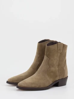 Ralph Harrison – Stiefeletten aus Veloursleder sandbeige