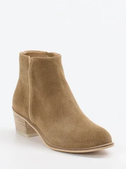Ralph Harrison – Stiefelette aus Veloursleder sandfarben