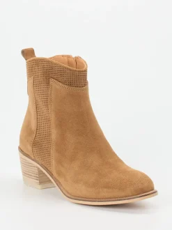 Ralph Harrison – Stiefelette aus Veloursleder Cognac