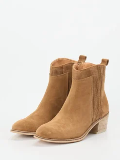 Ralph Harrison – Stiefelette aus Veloursleder Cognac