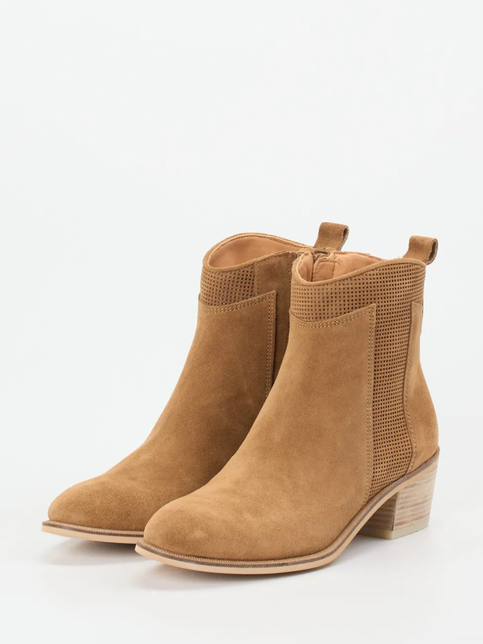 Ralph Harrison – Stiefelette aus Veloursleder Cognac