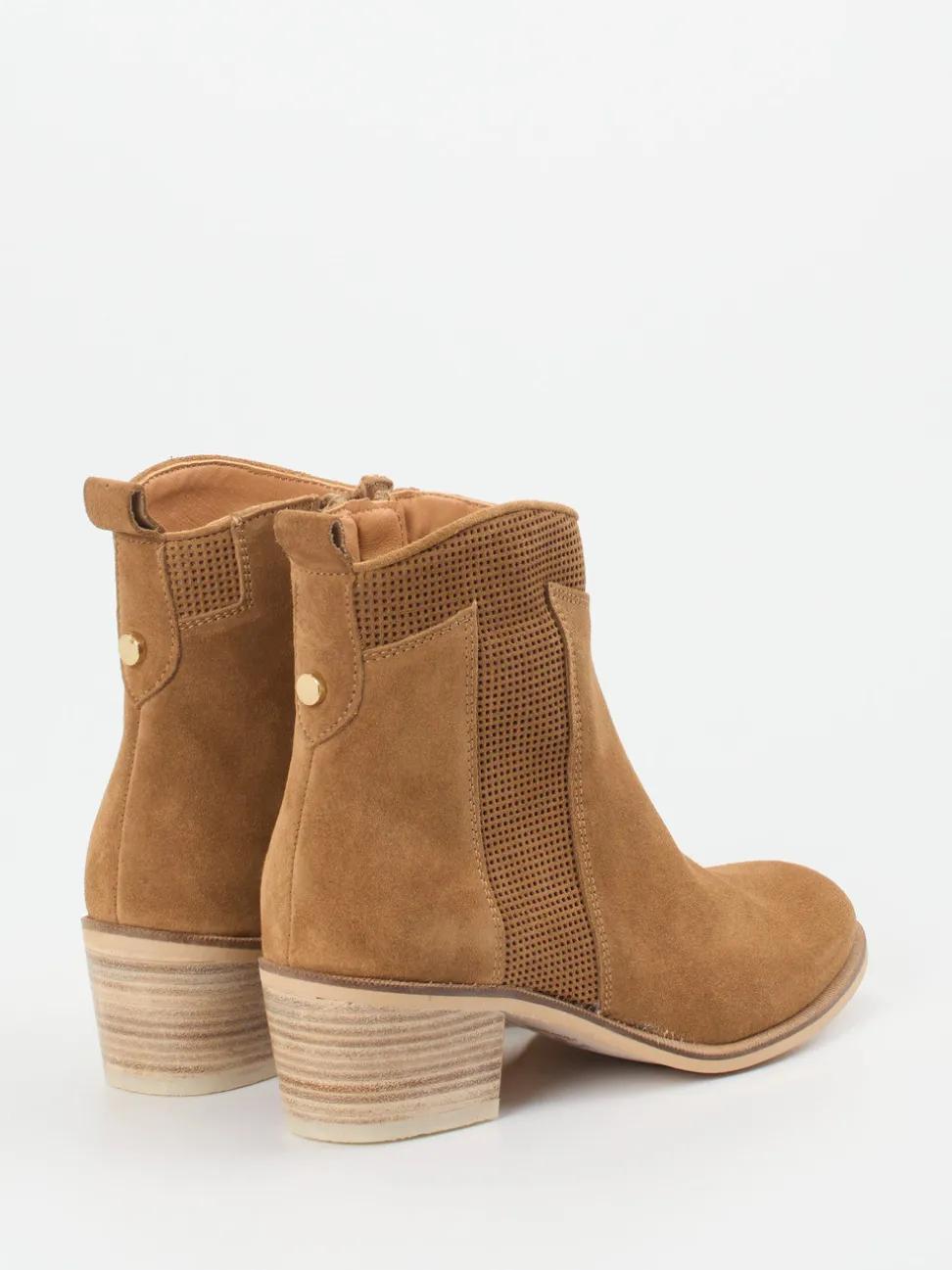 Ralph Harrison – Stiefelette aus Veloursleder Cognac