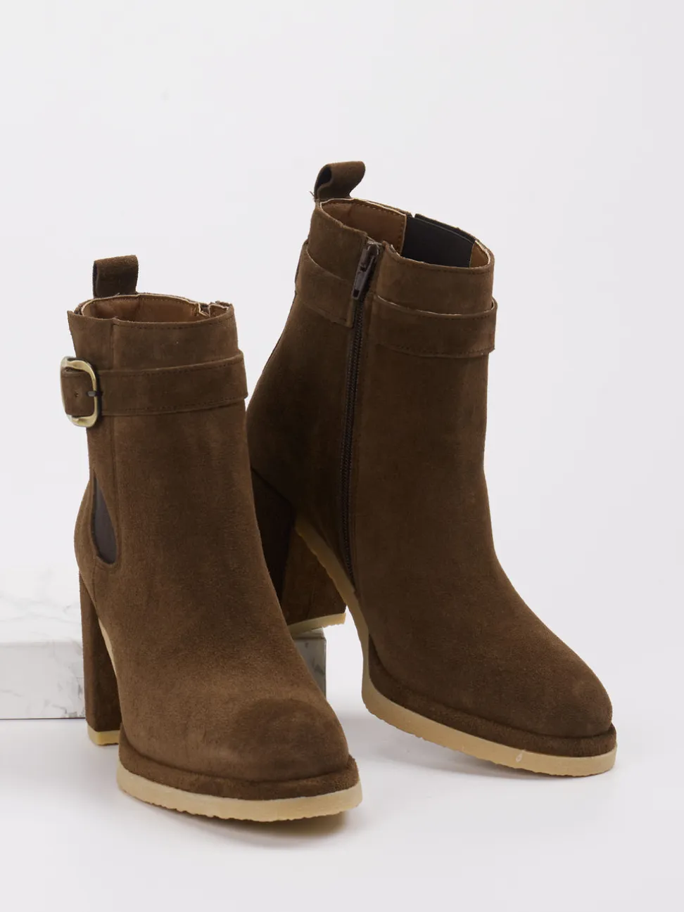 Ralph Harrison – Stiefelette aus Veloursleder braun