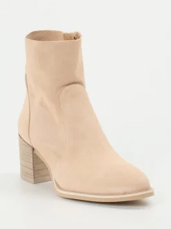 Ralph Harrison – Stiefeletten aus Veloursleder beige