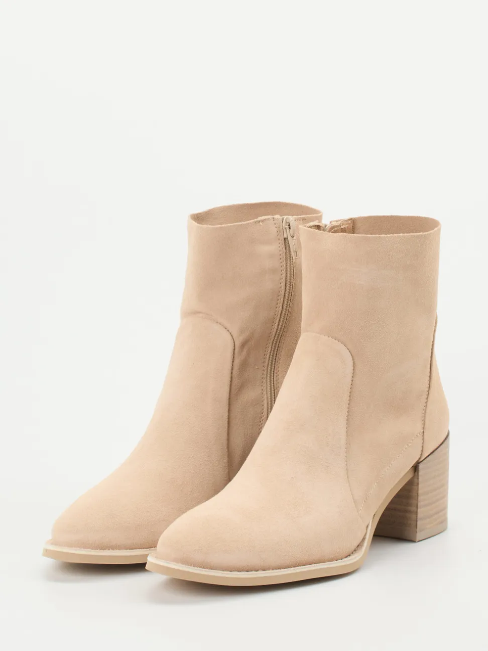 Ralph Harrison – Stiefeletten aus Veloursleder beige