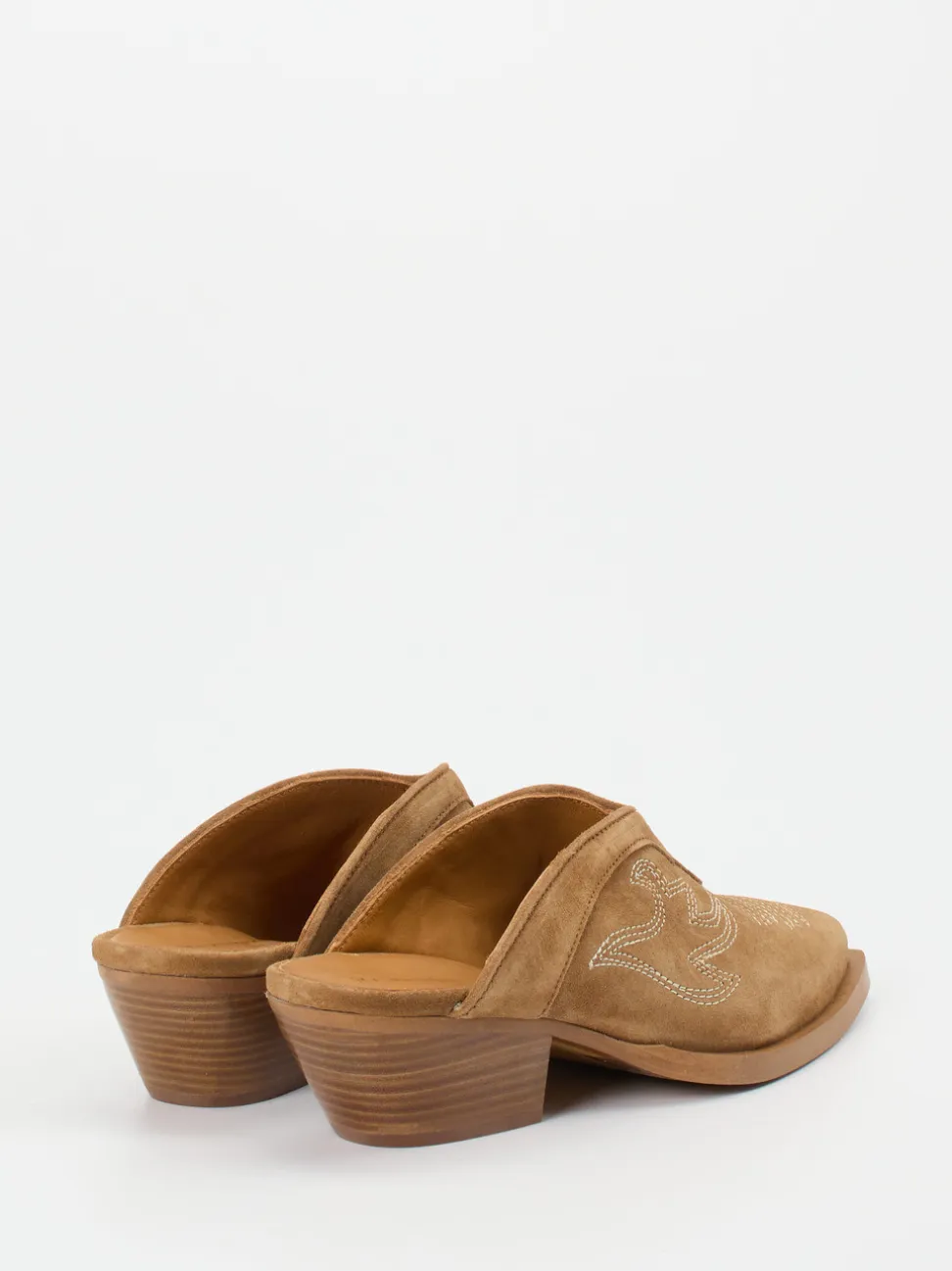 Ralph Harrison – Western-Mules aus Veloursleder Cognac