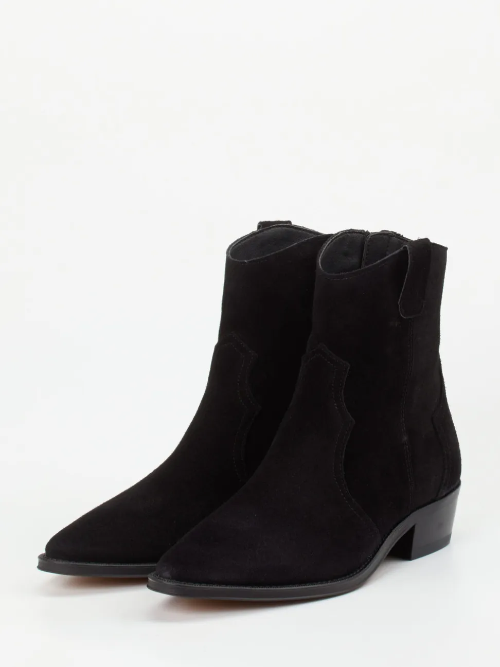 Ralph Harrison – Western-Stiefelette aus Veloursleder schwarz