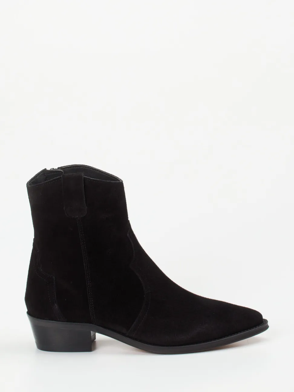 Ralph Harrison – Western-Stiefelette aus Veloursleder schwarz
