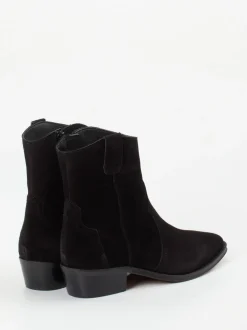 Ralph Harrison – Western-Stiefelette aus Veloursleder schwarz