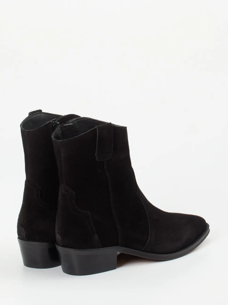 Ralph Harrison – Western-Stiefelette aus Veloursleder schwarz