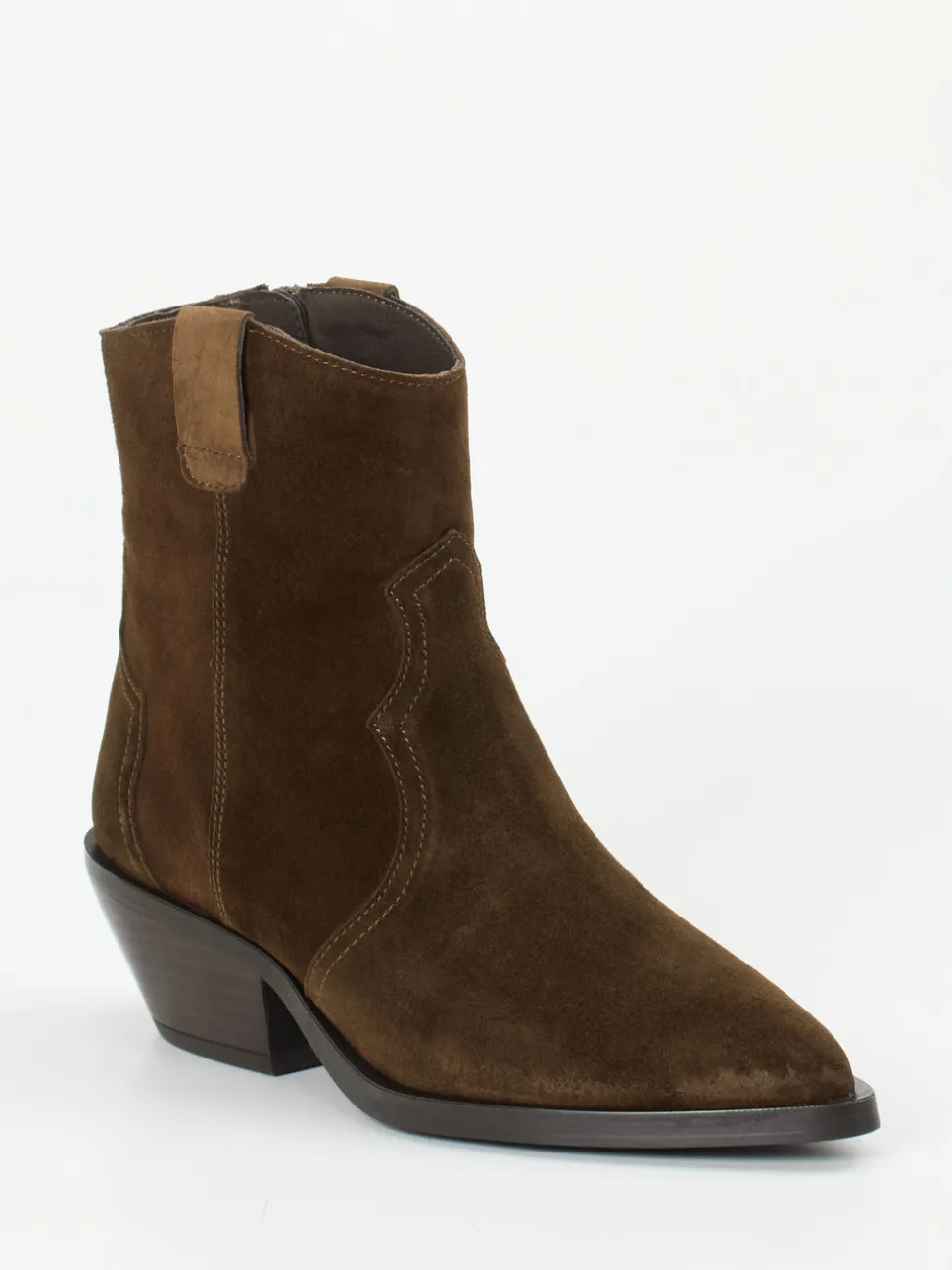Ralph Harrison – Western-Stiefelette aus Veloursleder braun