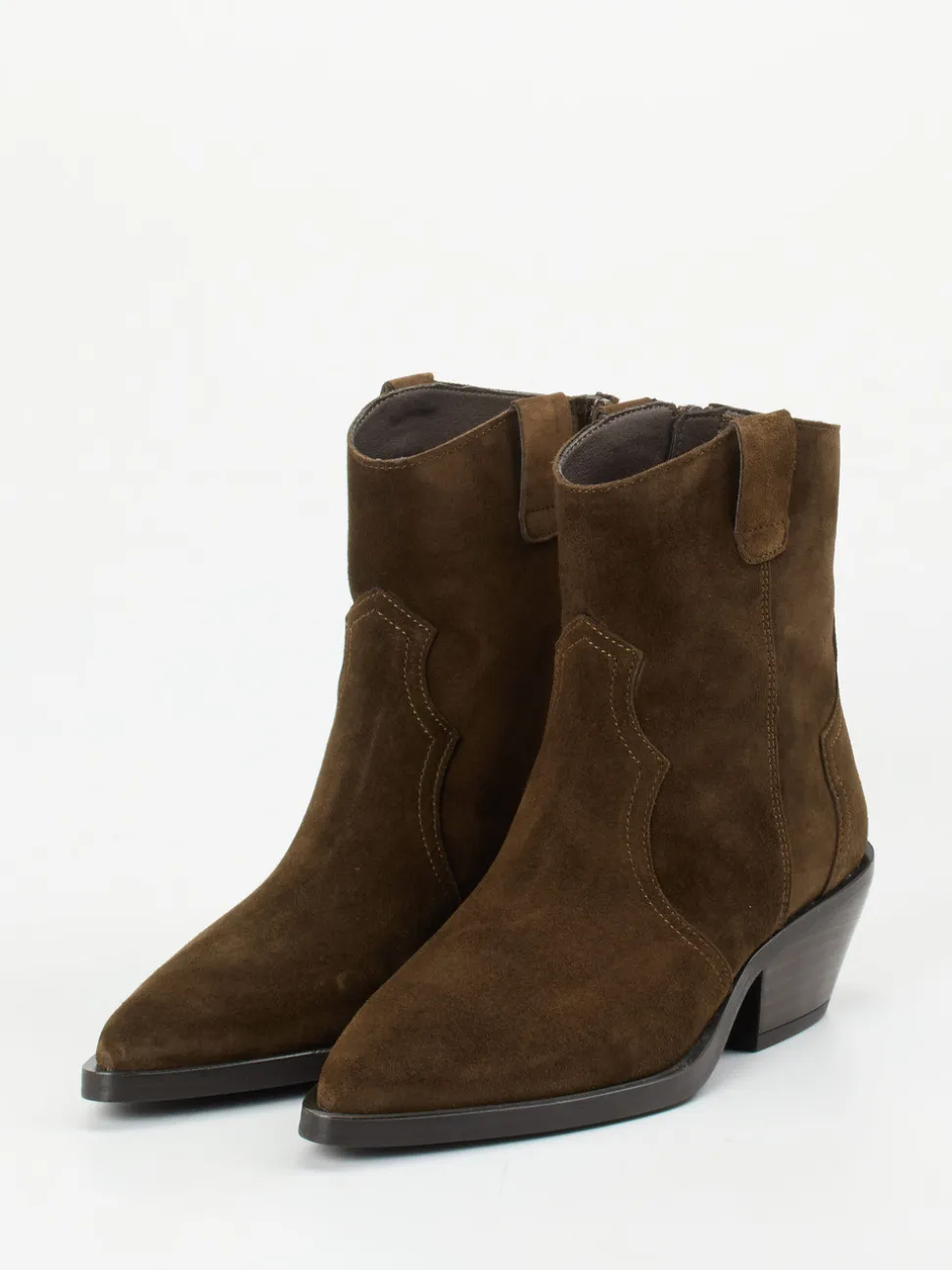 Ralph Harrison – Western-Stiefelette aus Veloursleder braun