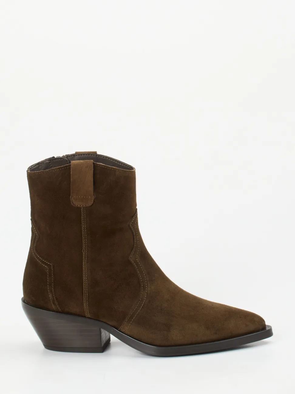 Ralph Harrison – Western-Stiefelette aus Veloursleder braun