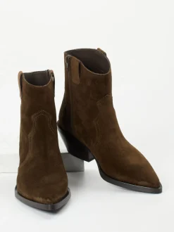 Ralph Harrison – Western-Stiefelette aus Veloursleder braun