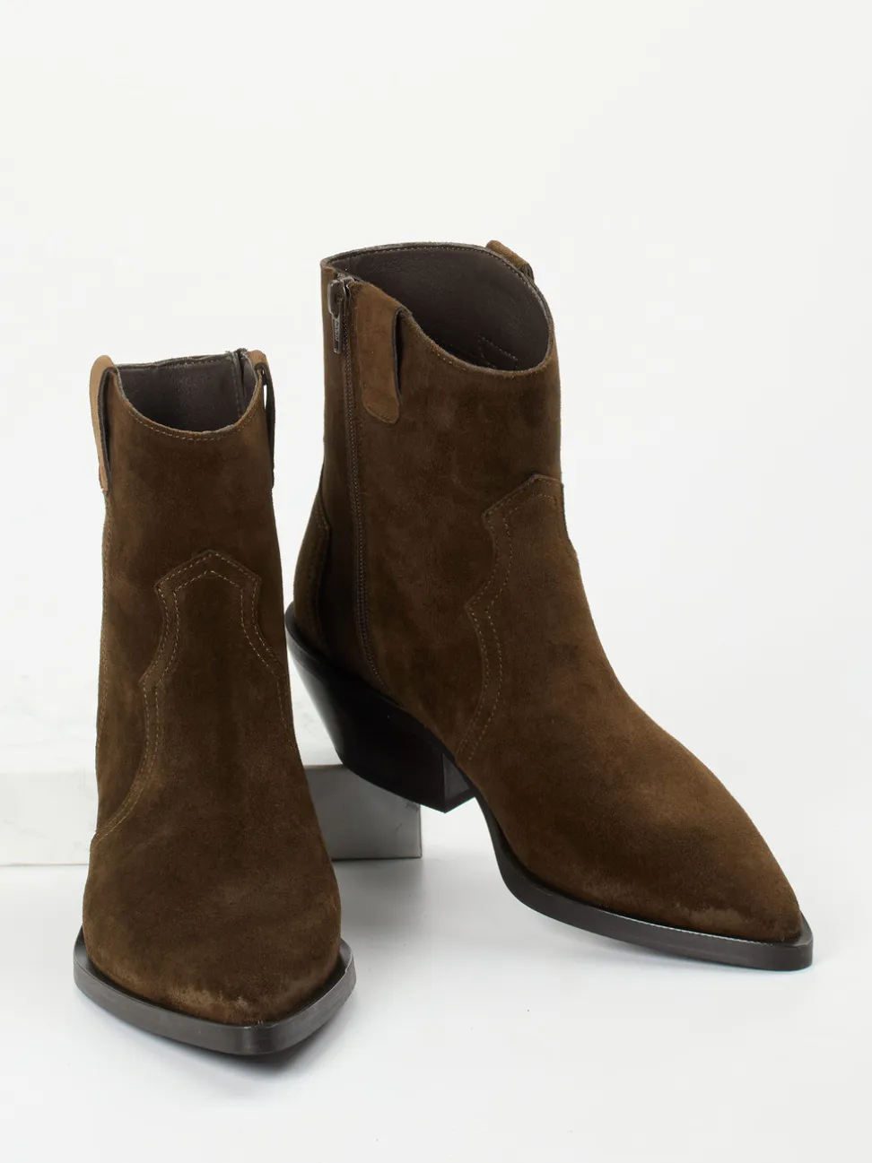 Ralph Harrison – Western-Stiefelette aus Veloursleder braun