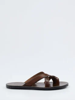 Ralph Harrison – Zehensteg-Sandalen aus Kalbleder braun