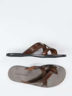 Ralph Harrison – Zehensteg-Sandalen aus Kalbleder braun