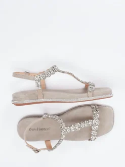 Ralph Harrison – Zehentrenner-Sandalette aus Veloursleder