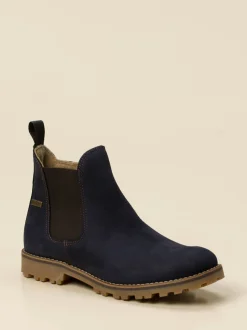 Ralph Harrison Classic – Chelsea Boots aus Nubukleder blau