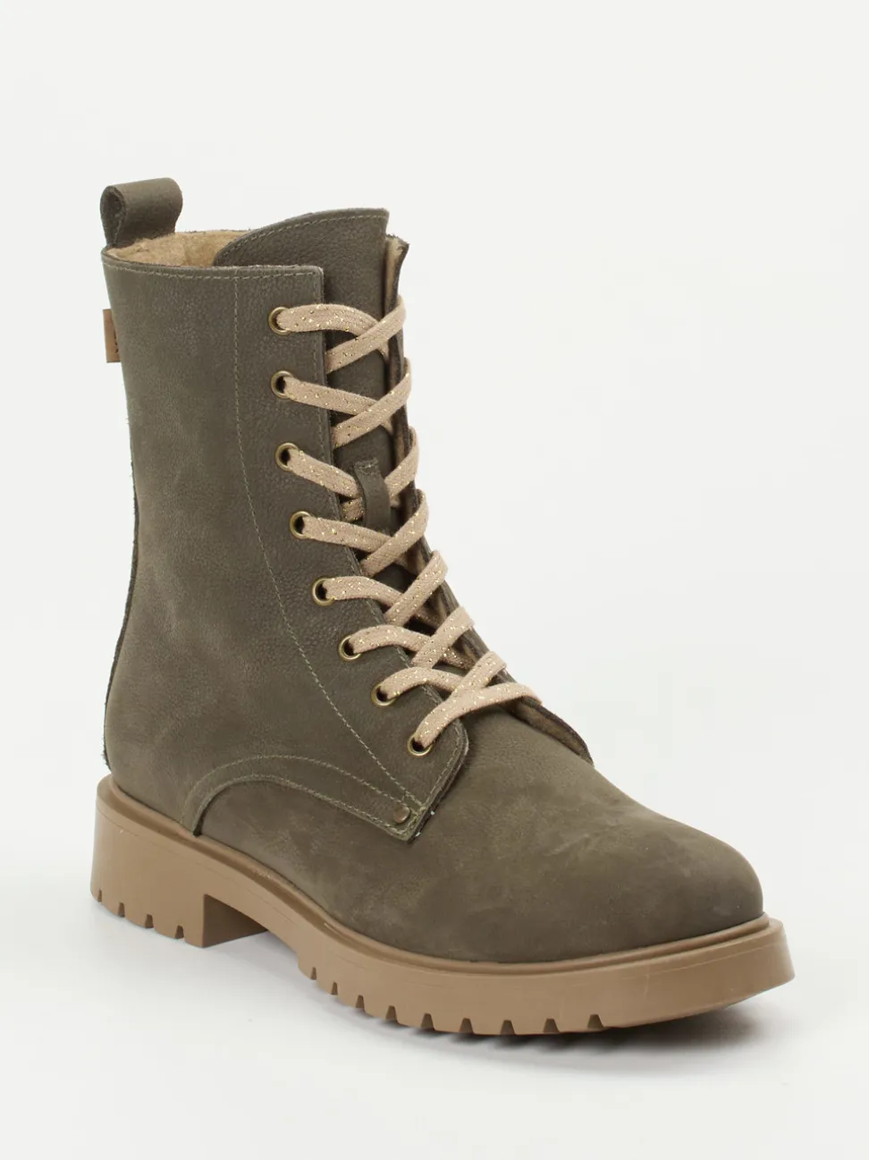 Ralph Harrison Classic – Combat Boots aus Nubukleder olivgrün