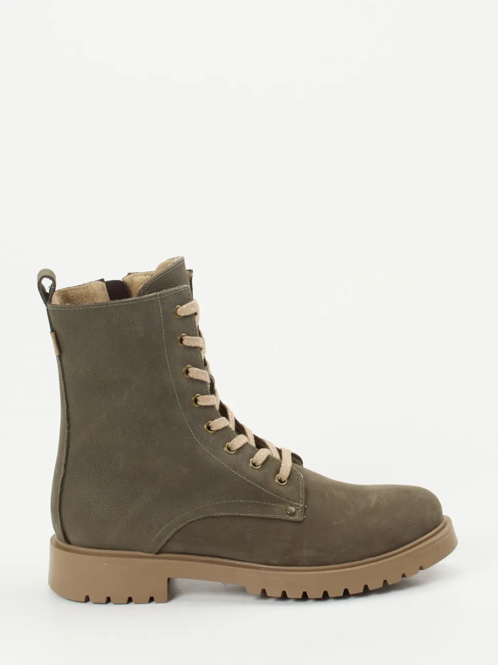 Ralph Harrison Classic – Combat Boots aus Nubukleder olivgrün