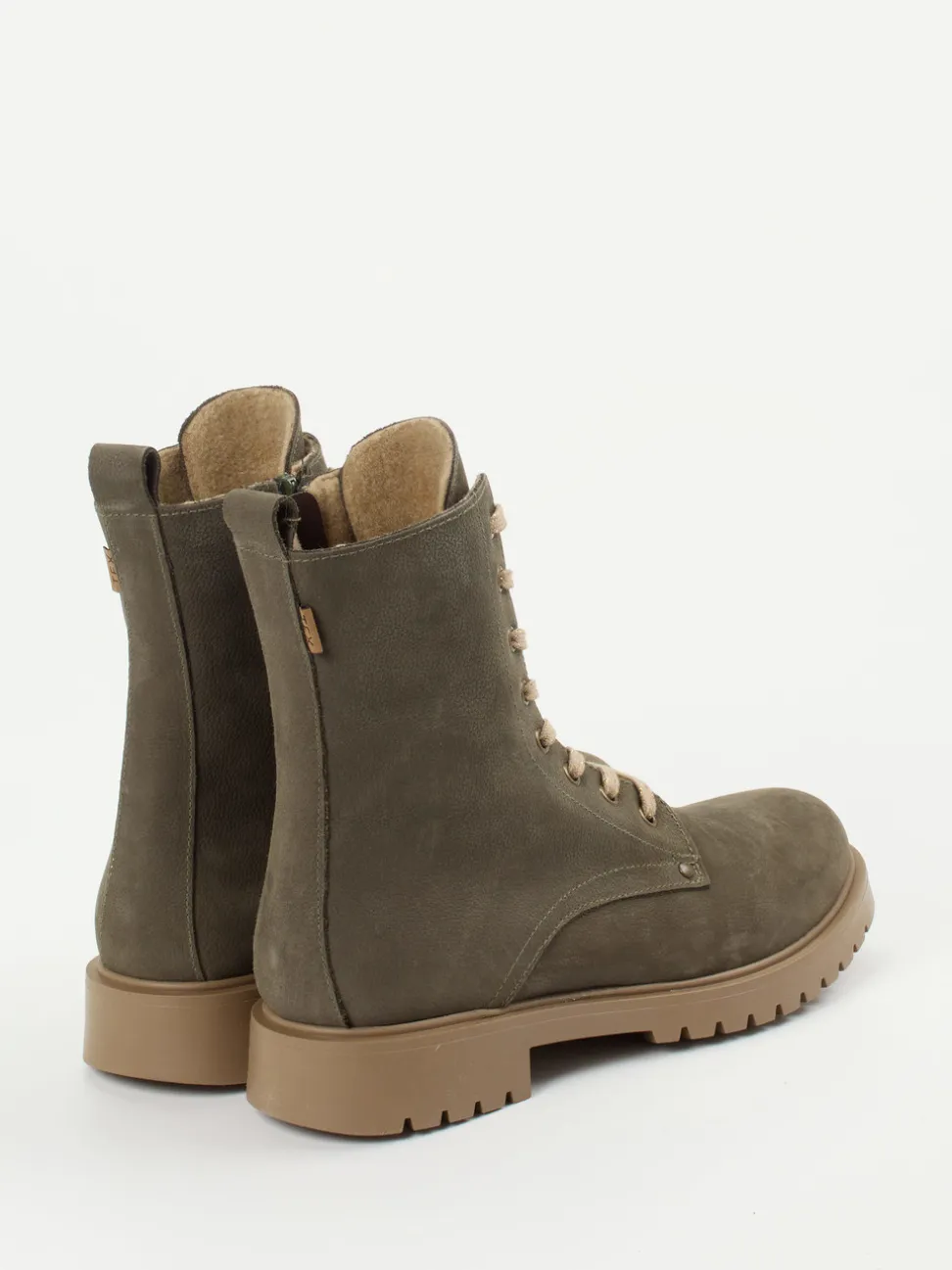 Ralph Harrison Classic – Combat Boots aus Nubukleder olivgrün