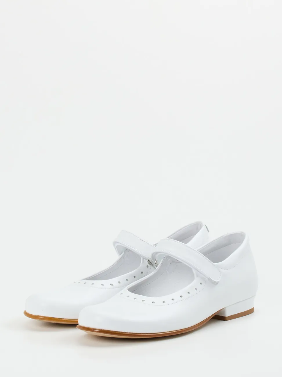 Ralph Harrison Classic – Mary Janes aus Kalbleder Weiß