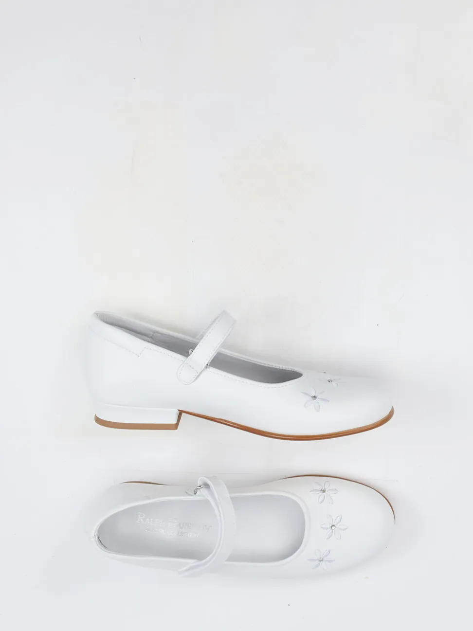 Ralph Harrison Classic – Mary Janes aus Kalbleder weiß