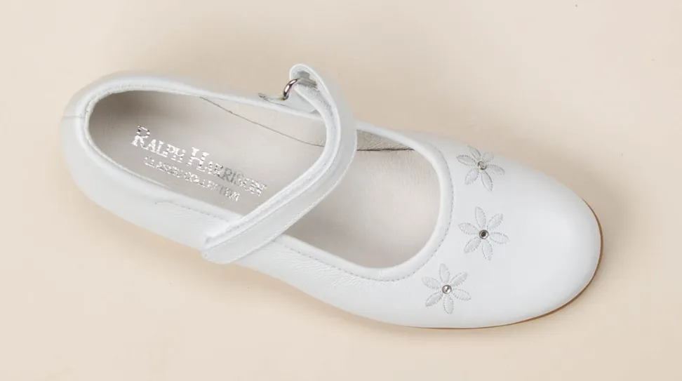 Ralph Harrison Classic – Mary Janes aus Kalbleder weiß