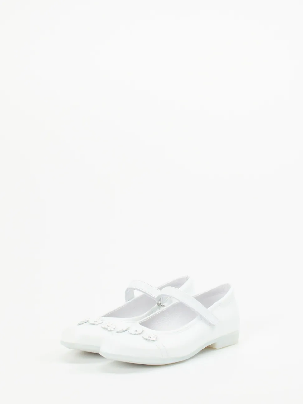 Ralph Harrison Classic – Mary Jane Ballerinas aus Kalbleder Weiß