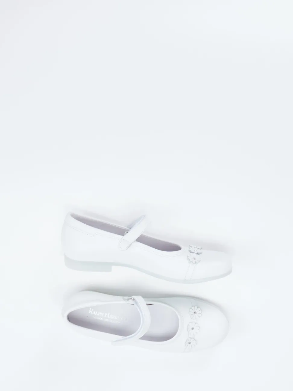 Ralph Harrison Classic – Mary Jane Ballerinas aus Kalbleder Weiß