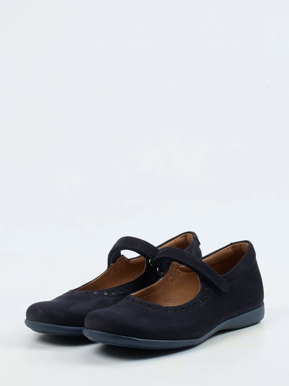 Ralph Harrison Classic – Mary Janes aus Nubukleder blau
