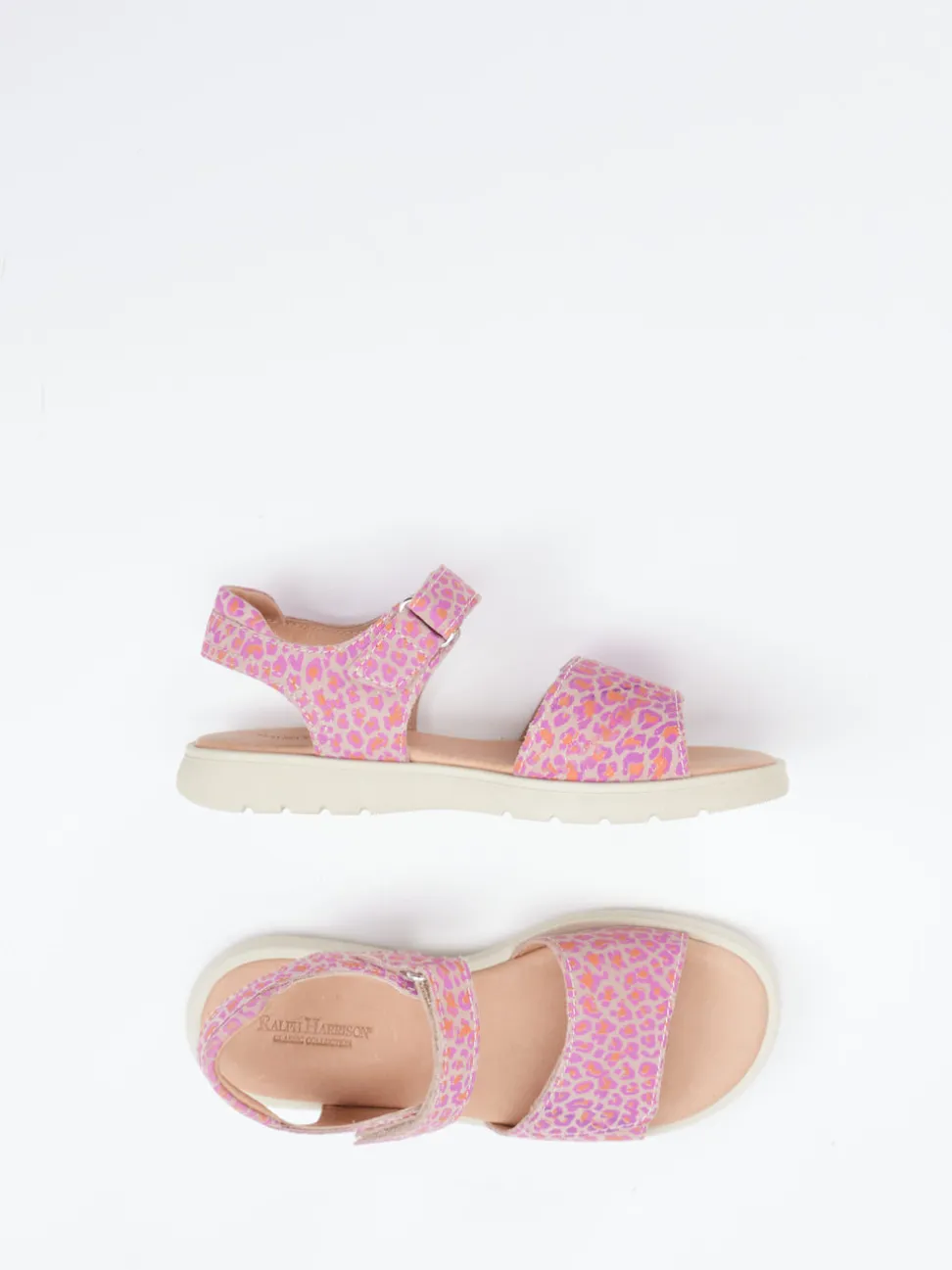 Ralph Harrison Classic – Sandalen aus geprägtem Leder pinkviolett
