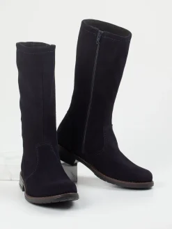 Ralph Harrison Classic – Stiefel aus Veloursleder Dunkelblau