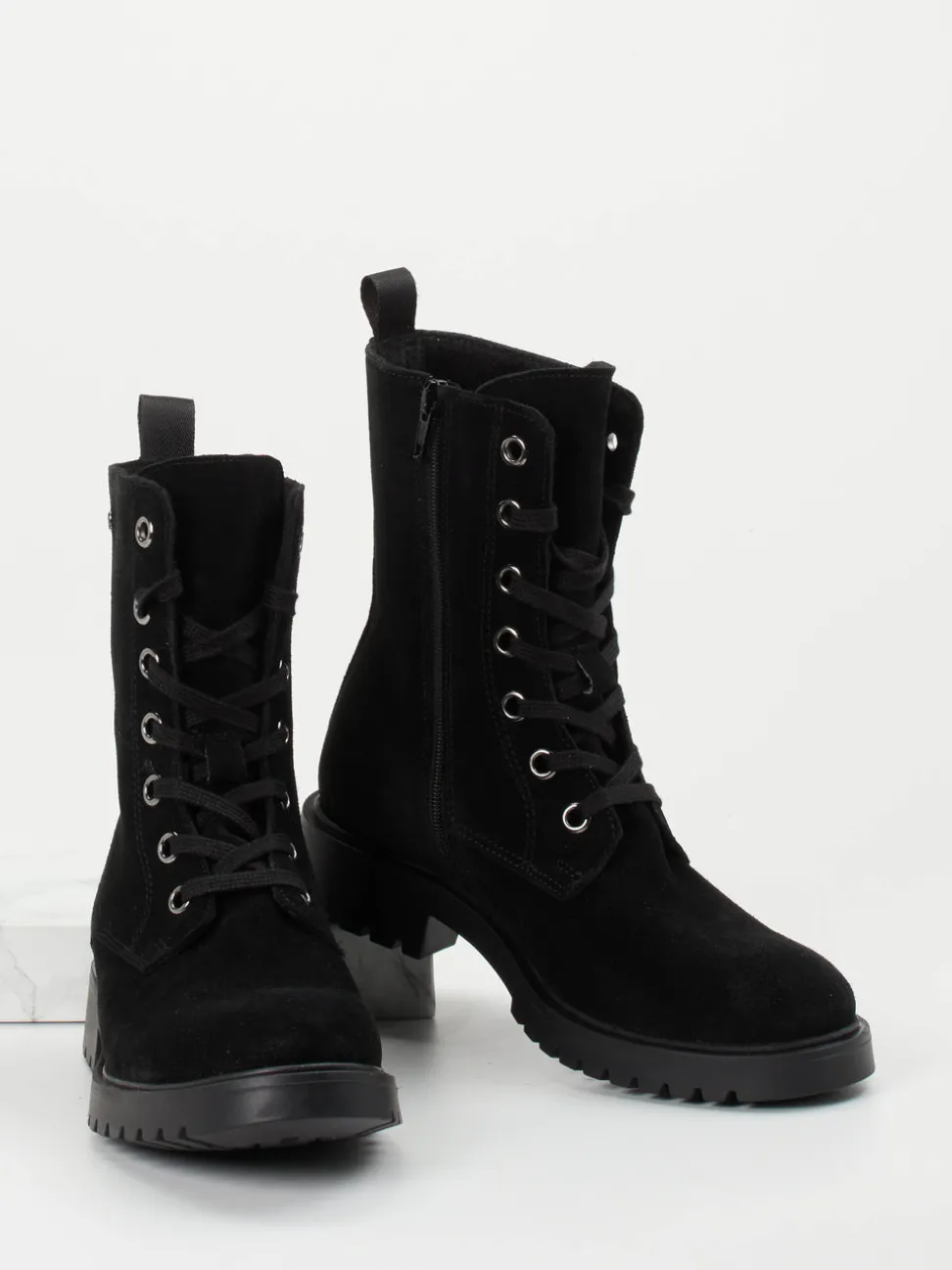 Ralph Harrison Classic – Schnürboots aus Veloursleder schwarz