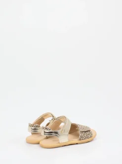 Ralph Harrison Classic – Sandalen aus geprägtem Leder Gold