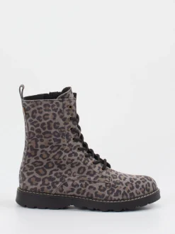Ralph Harrison Classic – Schnürboots aus Leder Taupe Leoprint