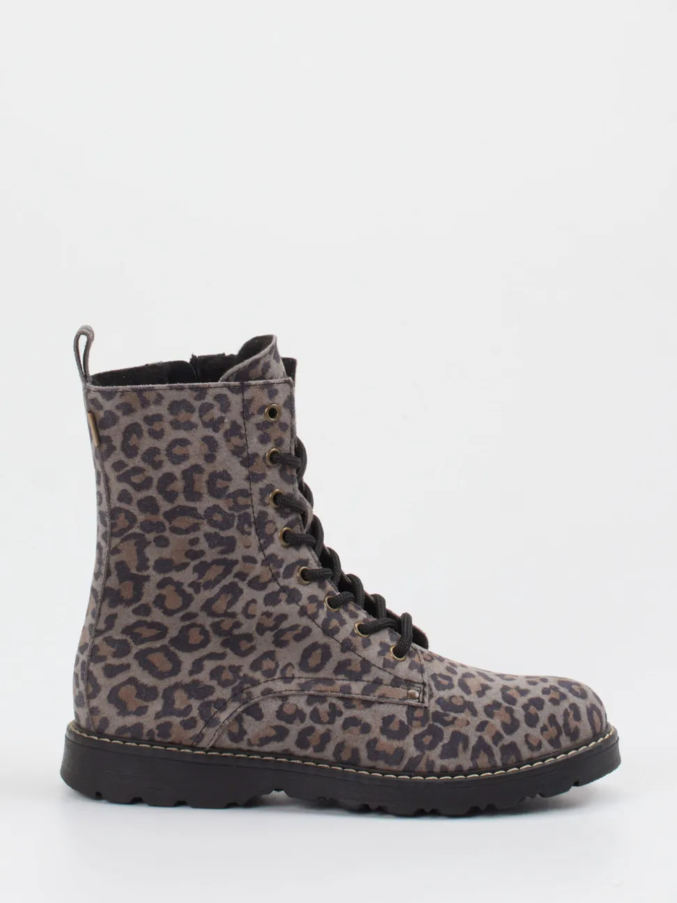 Ralph Harrison Classic – Schnürboots aus Leder Taupe Leoprint