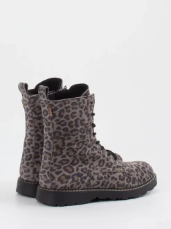 Ralph Harrison Classic – Schnürboots aus Leder Taupe Leoprint