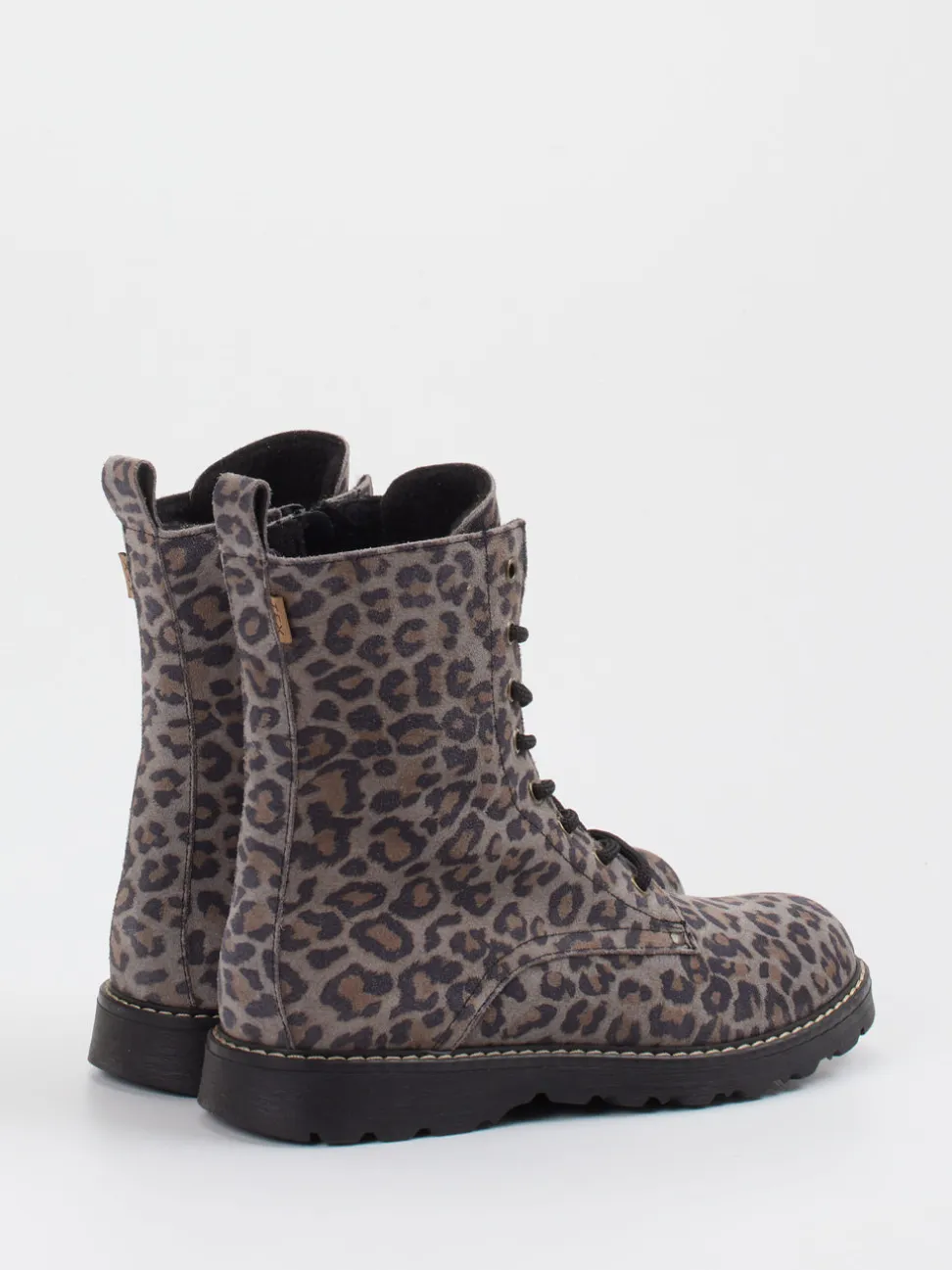 Ralph Harrison Classic – Schnürboots aus Leder Taupe Leoprint
