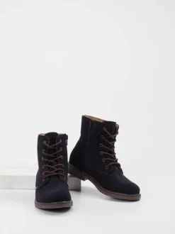Ralph Harrison Classic – Schnürboots aus Veloursleder Dunkelblau