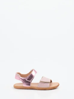 Ralph Harrison Classic – Sandalen aus geprägtem Leder rosa
