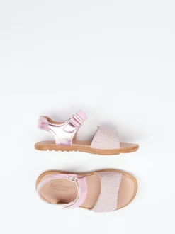 Ralph Harrison Classic – Sandalen aus geprägtem Leder rosa