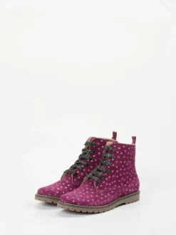Ralph Harrison Classic – Winterboots aus geprägtem Leder Beerenpink