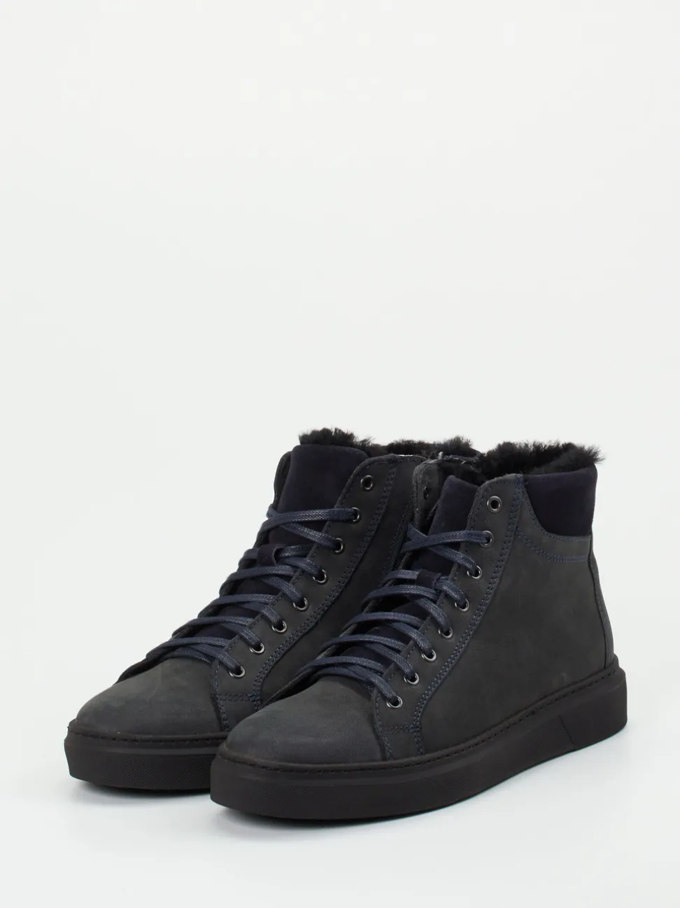 Ralph Harrison Country – High-Top-Sneaker aus Nubukleder blau