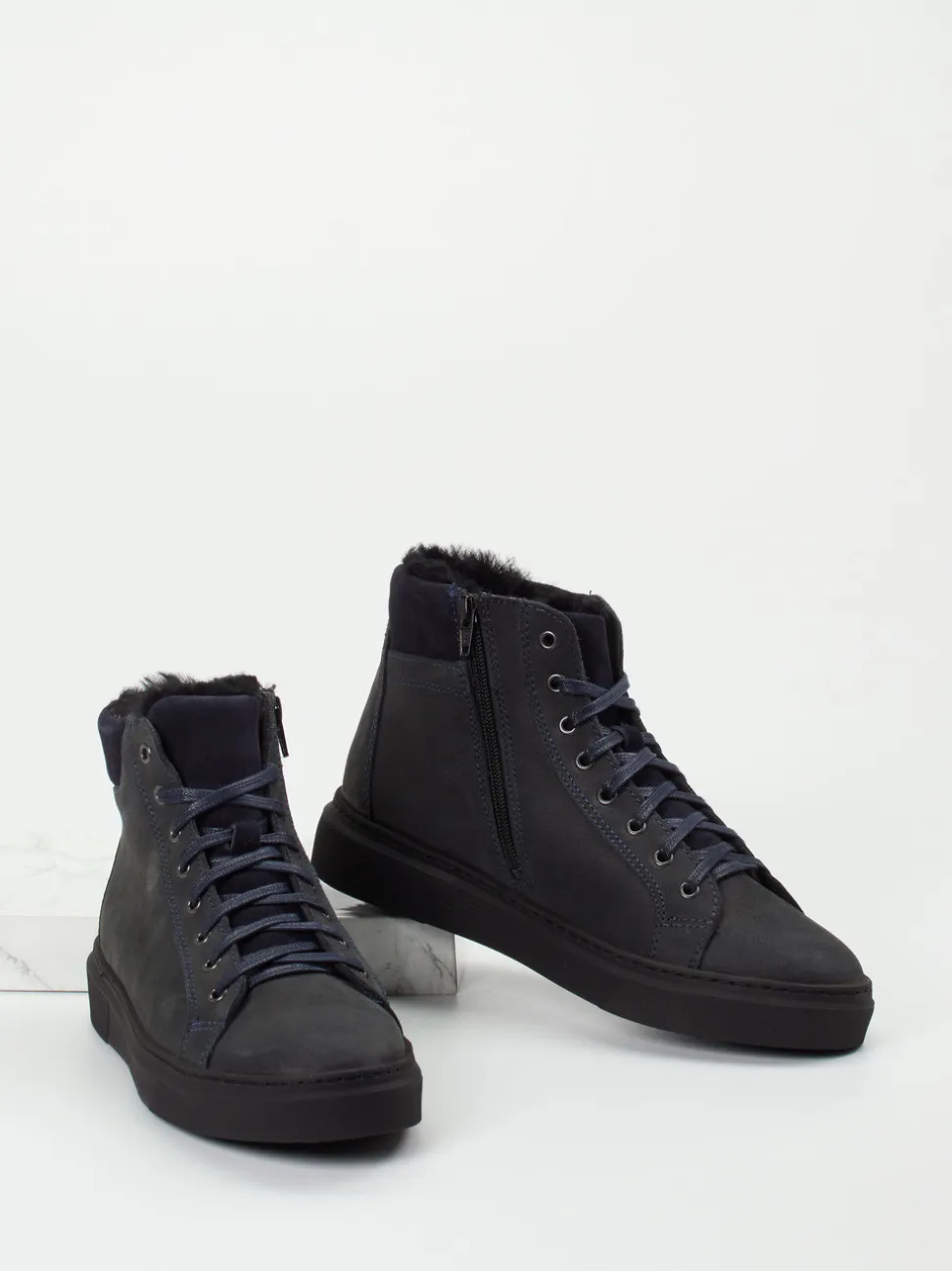 Ralph Harrison Country – High-Top-Sneaker aus Nubukleder blau