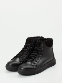 Ralph Harrison Country – High-Top Sneaker aus Fettleder schwarz